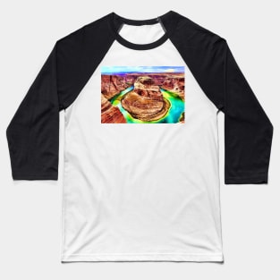 Horseshoe Bend Glen Canyon National Park Landscape Baseball T-Shirt